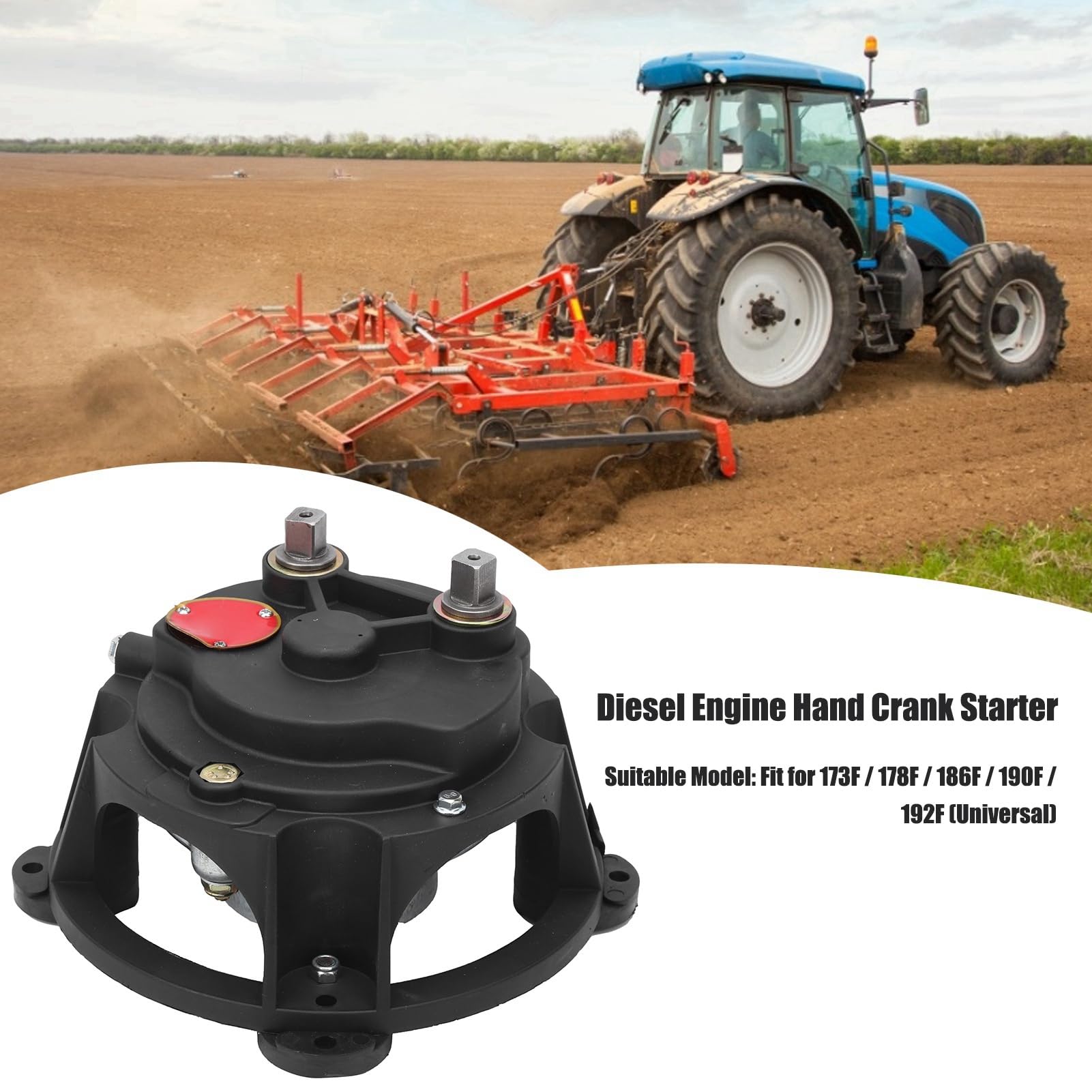 Klanata CQML18 Hand Crank Starter, Universal Engine Starter for 173F, 178F, 186F, 190F, 192F Engines