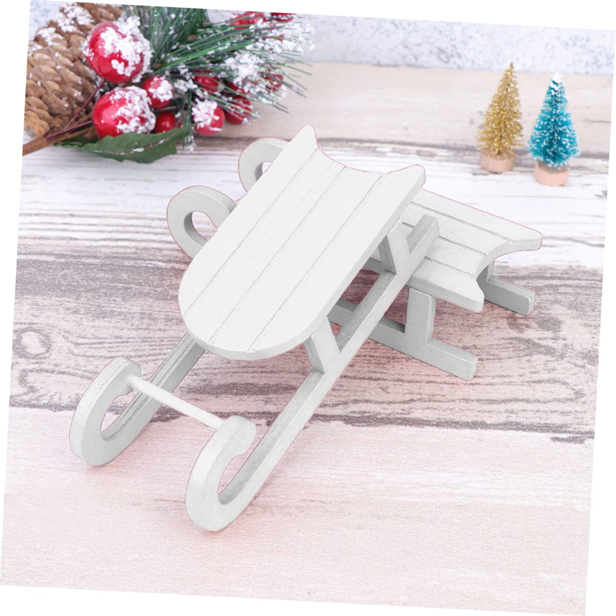 10pezzi Decorazioni Natalizie Forma Di Slitta Per Festeggiare Natale Con Stile e Creatività Ornamenti Eleganti Per La Casa Bianco