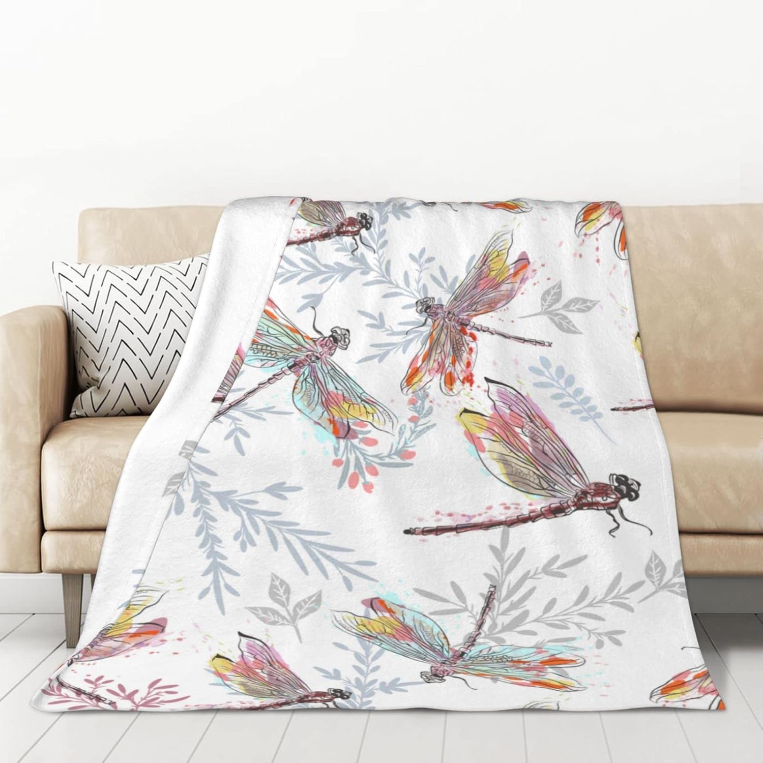 Dragonfly Blanket Dragonfly Gifts for Women, Elegant