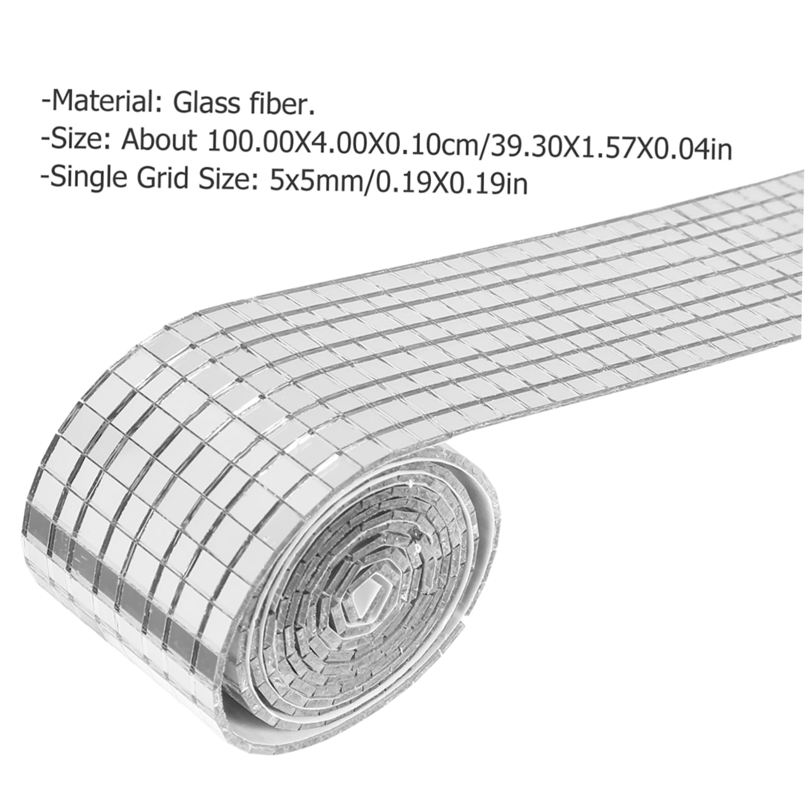 Piastrelle Mosaico Adesive Mini Quadrate in Vetro 1 Rotolo 1464 Pezzi