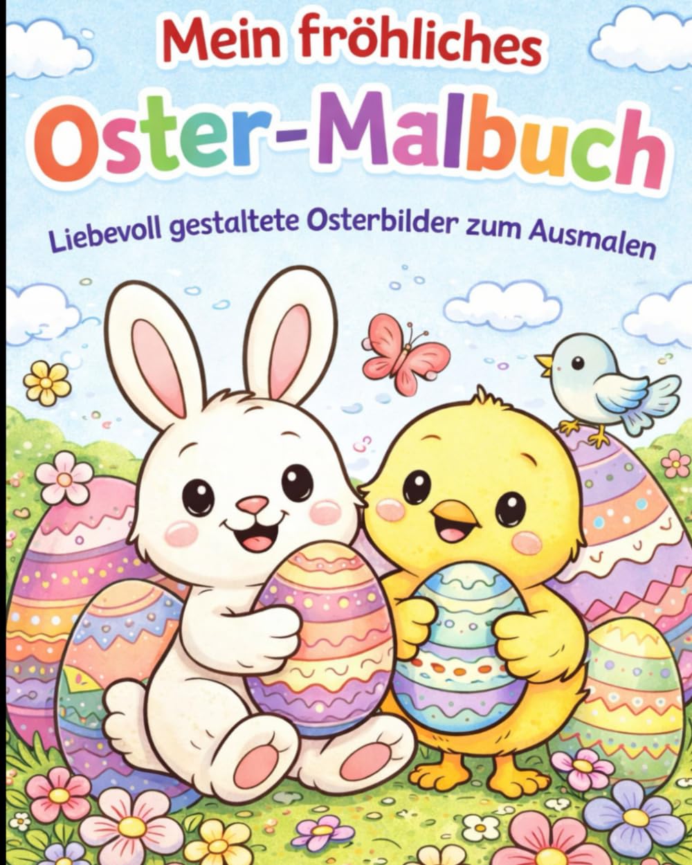 Mein fröhliches Oster-Malbuch: liebevoll gestaltete Osterbilder zum Ausmalen
