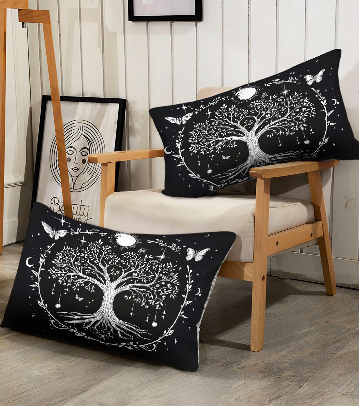 Funda Nórdica 150 x 200 cm Funda Edredon Árbol De La Vida Diseño para Dormitorio de los niños, Cama Individual Cama 90, + 2 Fundas de Almohada