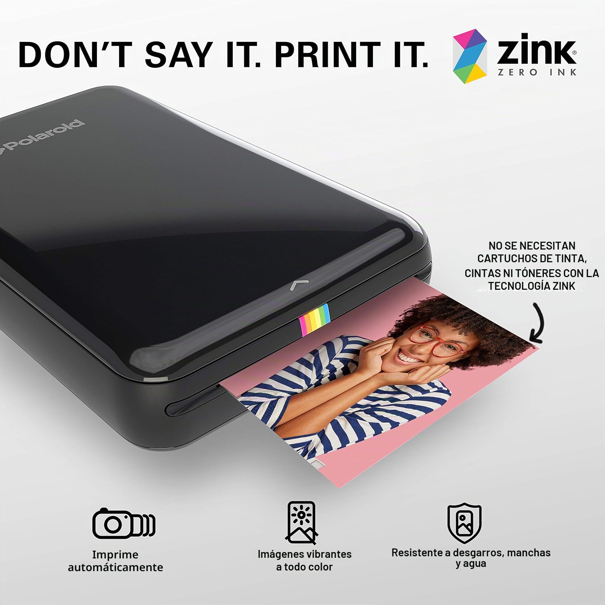 Zink Papel fotográfico instantáneo Zink de 5,1 x 7,6 cm (Paquete de 150) Compatible con cámaras e impresoras Polaroid Snap, Snap Touch, Zip y Mint