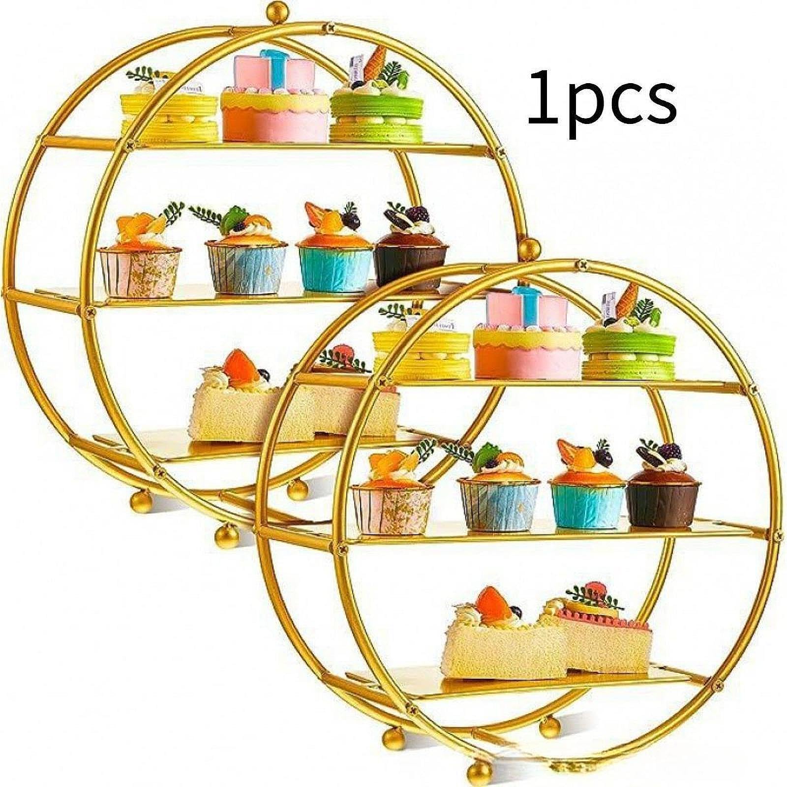 Expositor de bandejas para servir único, creado para resaltar postres y aperitivos en cualquier reunión. Elegante soporte para cupcakes, de frutas, para fiestas,