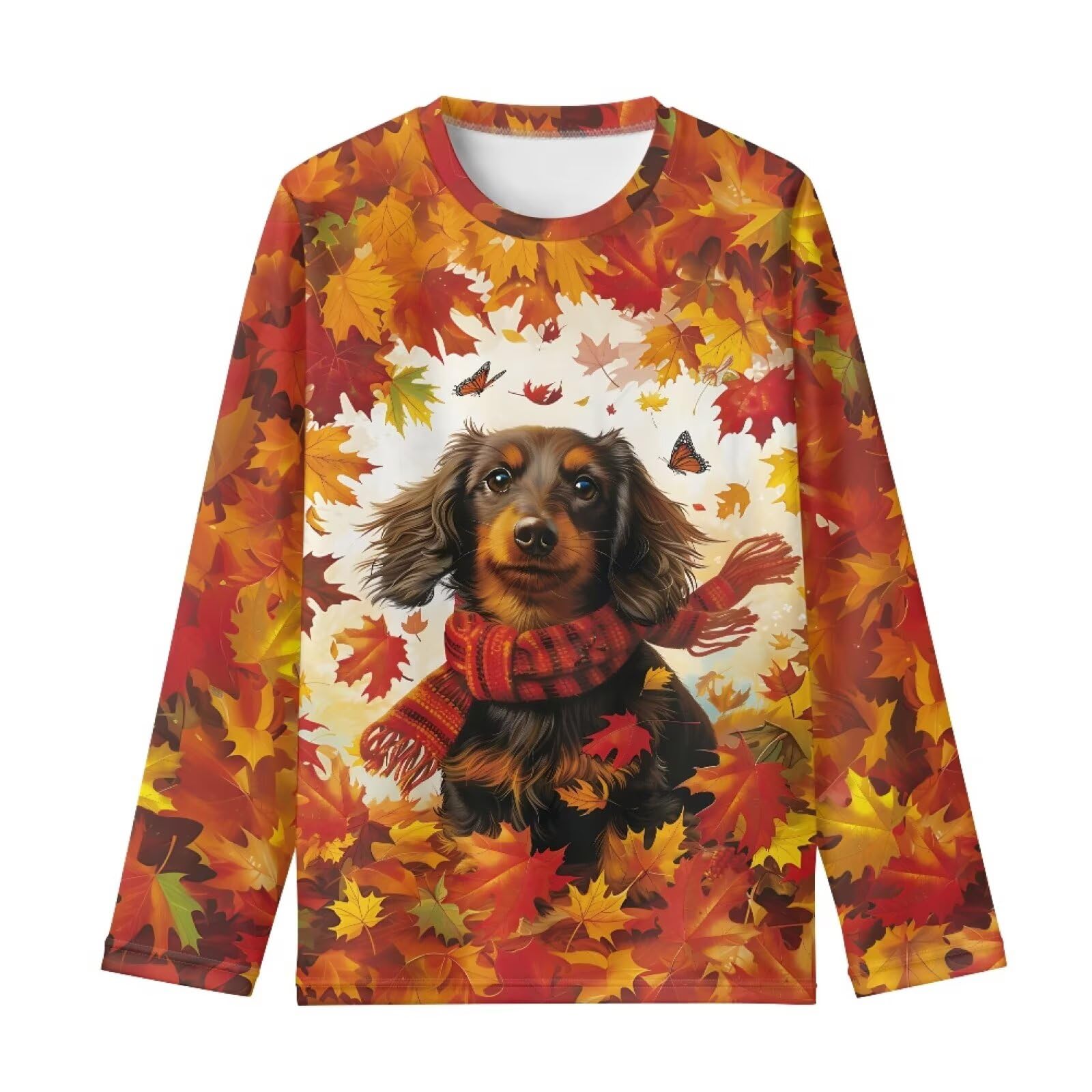 Girls Long Sleeve Shirts Casual Crewneck Soft T-shirts for Girls 3-16 Years Old