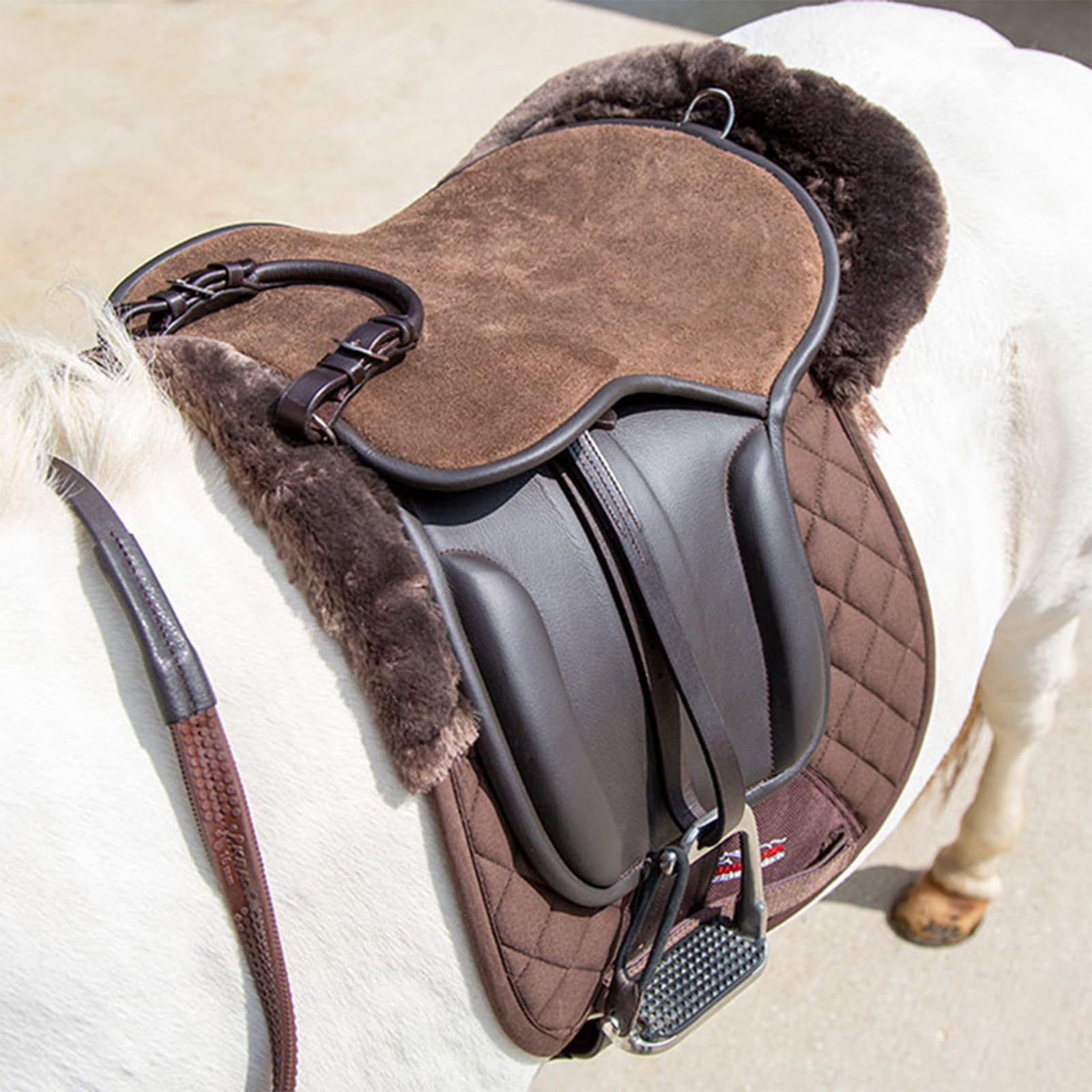 Sella Equestre Junior, Sella Americana Cavallo da Dressage Sella Western Sella da Equitazione Sella da Corsa, per Varie Competizioni Equestri Ranch