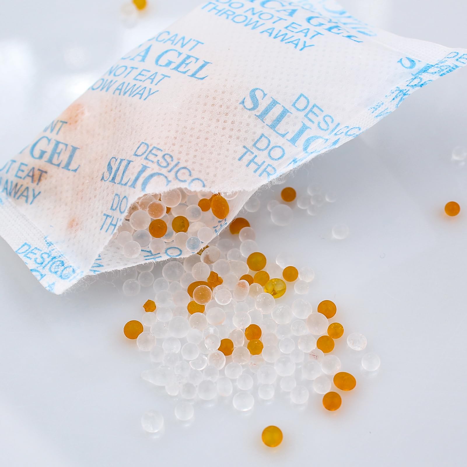 Bolsas Antihumedad Gel de Silice 10g x 30, con Indicador de Cambio de Color, Tasa de Absorción 35%