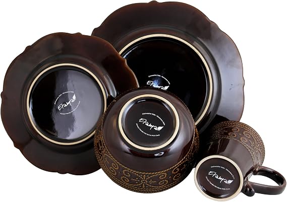 Elamas Salia 16 Piece Stoneware Dinnerware Set
