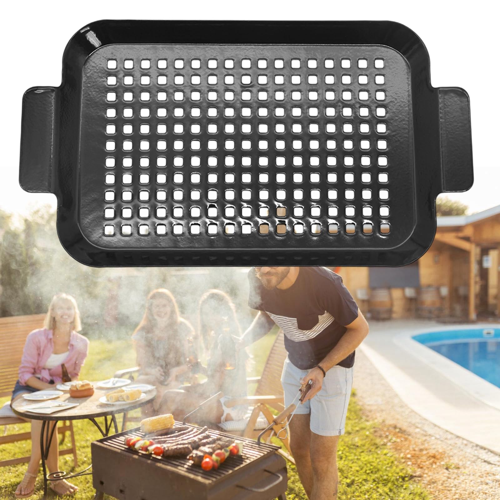 Zestaw 2 przenośnych rusztów do grillowania Ceic na Chal BBQ & Camping – lekkie, idealne do gotowania na świeżym powietrzu i innych