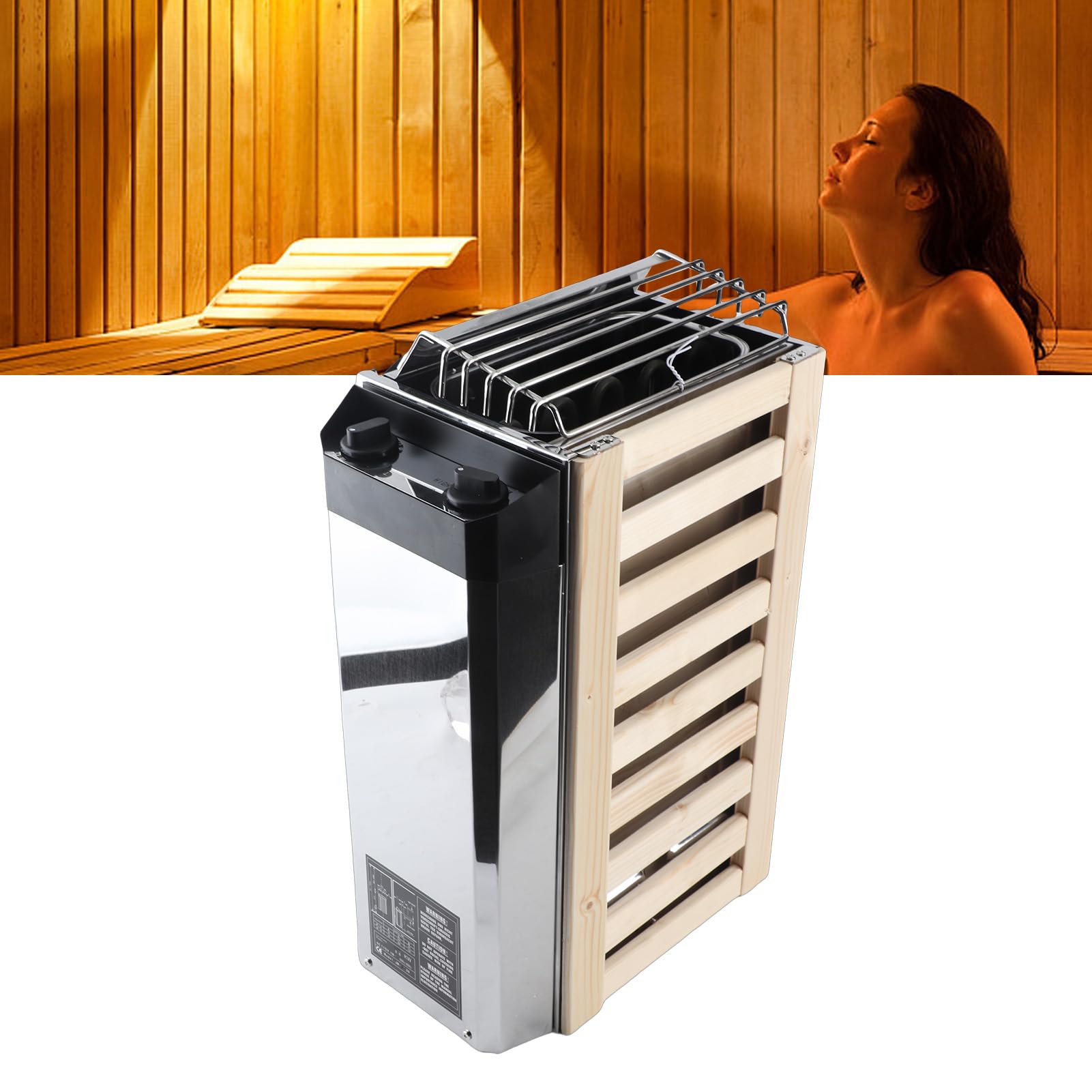 Photo 1 of ***RECOMENDED FOR PARTS/ MISSING ASSEMBLY PIECES*** Sauna Heater, 3.6KW 110V Internal Control Temperature Adjustable Stainless Steel Electric Sauna Stove, High Heating Efficiency Electric Sauna Heater for Home Hotel Use