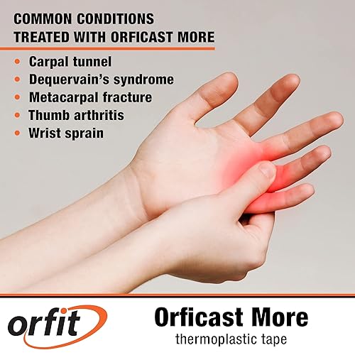 Miniatura 4 de Orficast - Cinta termoplástica de material de férula de fácil forma para dedo en gatillo, pulgar, alivio del dolor de artritis, soporte de mano 5