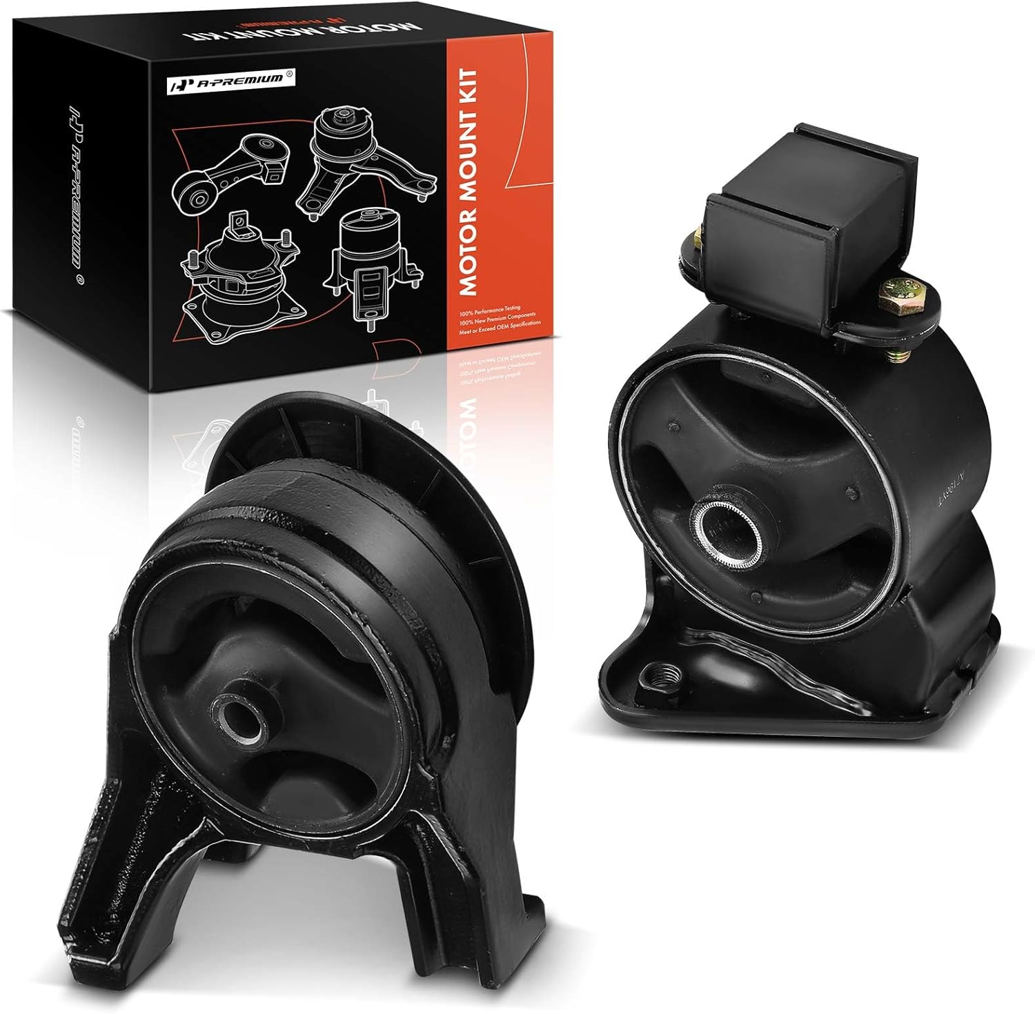 A-Premium 2PCS Front Left and Rear Engine Motor Mount Set [FWD] Compatible with Kia Sorento 2011-2013 & Hyundai Santa Fe 2010-2012, 2.4L 3.5L, Replace# 219302P200