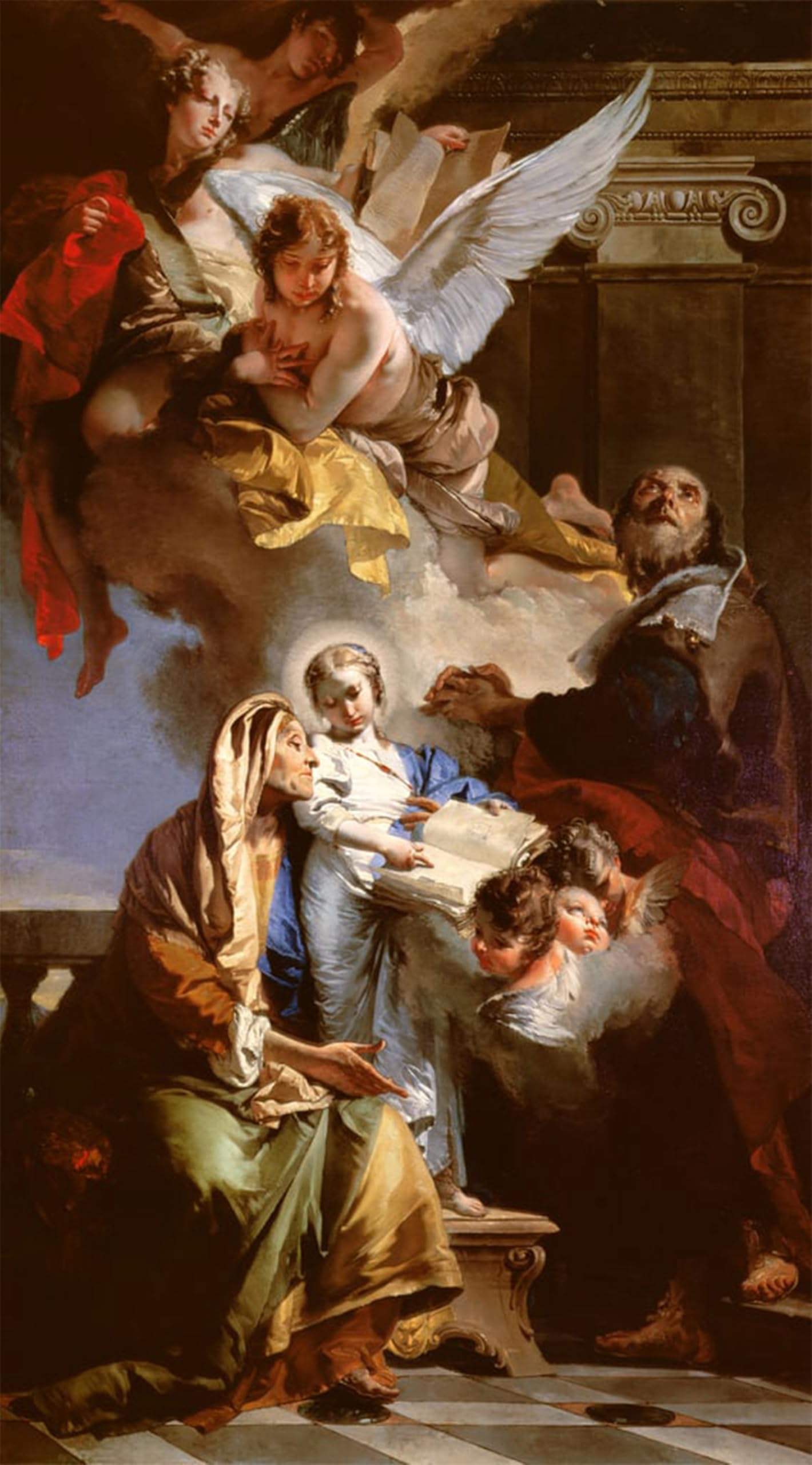 POSTERIIk Famous Print Pop Art Wall Art Graffiti the Education of the Virgin by Battista Tiepolo Art Prints for Home Decor 60x90cm
