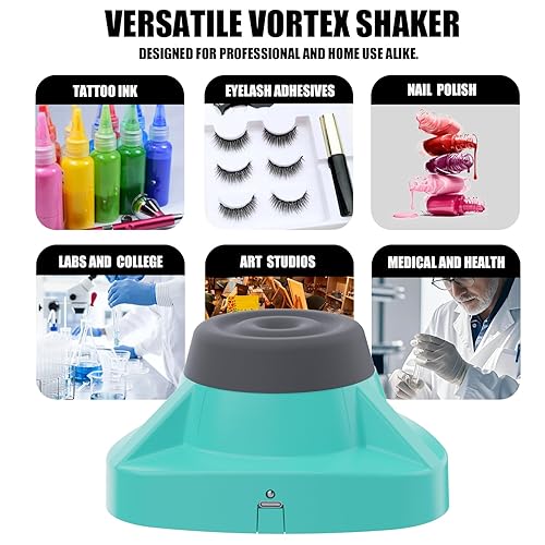 Miniatura 3 de Mini mezclador Vortex 10000 RPM, mezclador de vórtice de laboratorio portátil compacto con base antideslizante, operación de un solo toque,