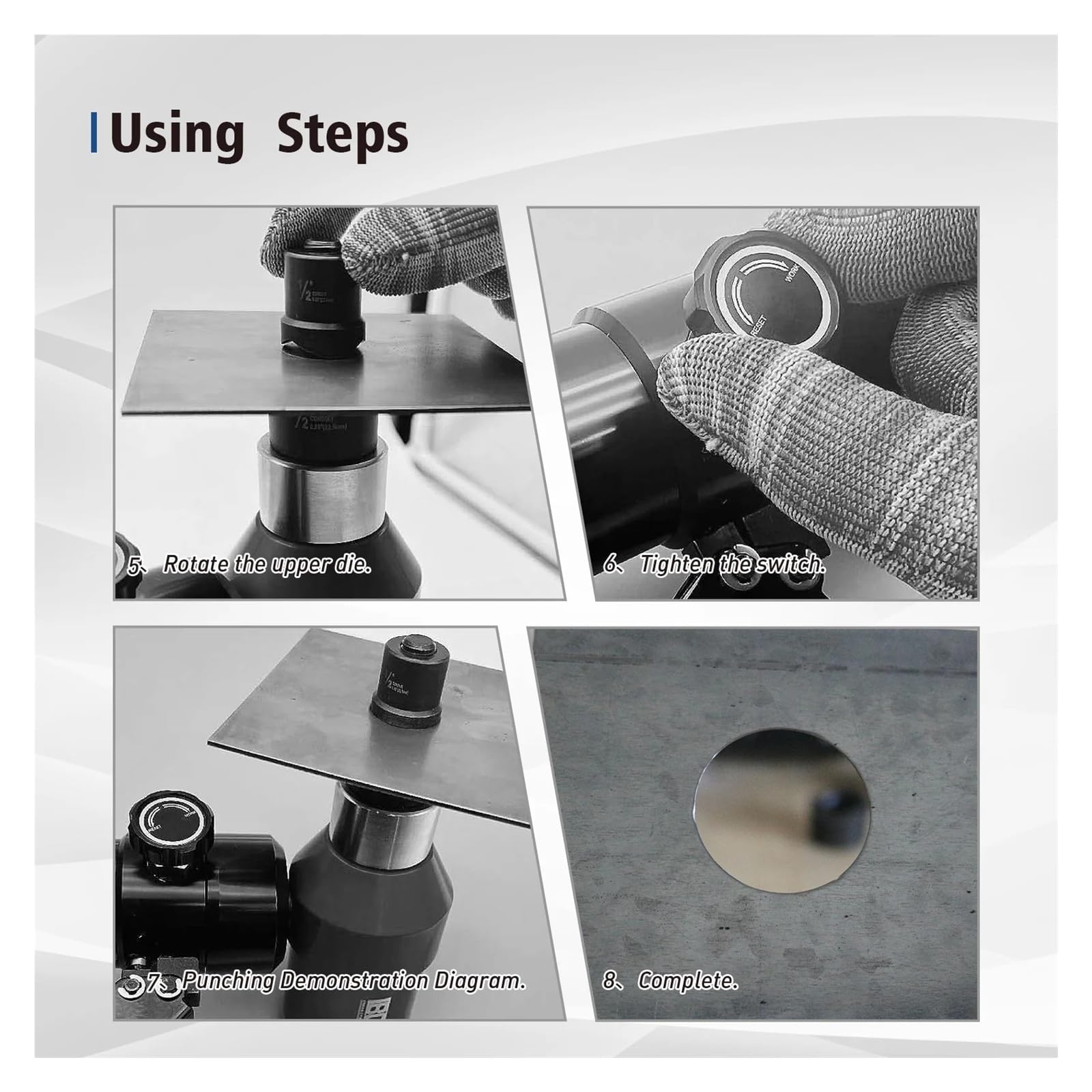 Herramienta hidráulica for perforar Agujeros, Herramienta hidráulica for Hacer Agujeros, TPA-8, Puede perforar de 22,5 a 61,5 mm en Acero Dulce de 3,5 mm. Amplia compatibilidad