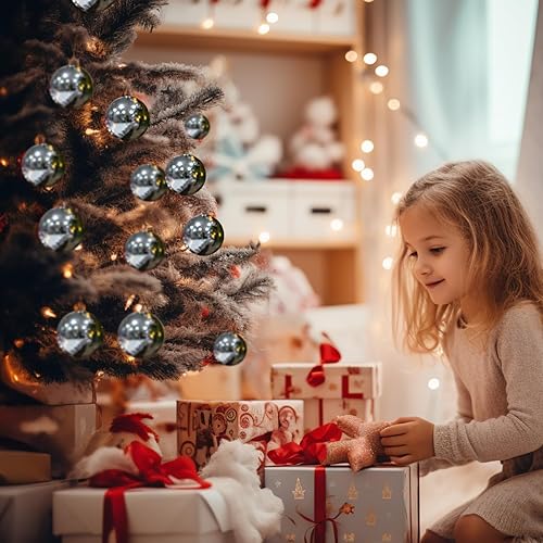 Vista 188 de AMS - Adornos chapados, bolas de Navidad, para decoración de fiestas de vacaciones, colección de árbol para boda, Acción de Gracias, fiesta