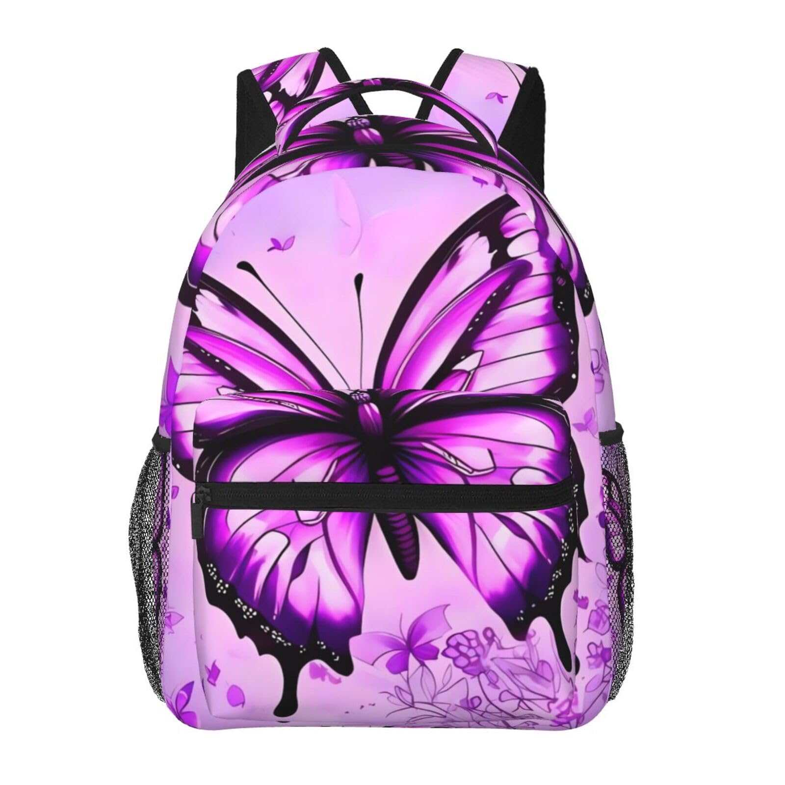 Sac à dos ordinateur portable violet papillon léger pour le travail