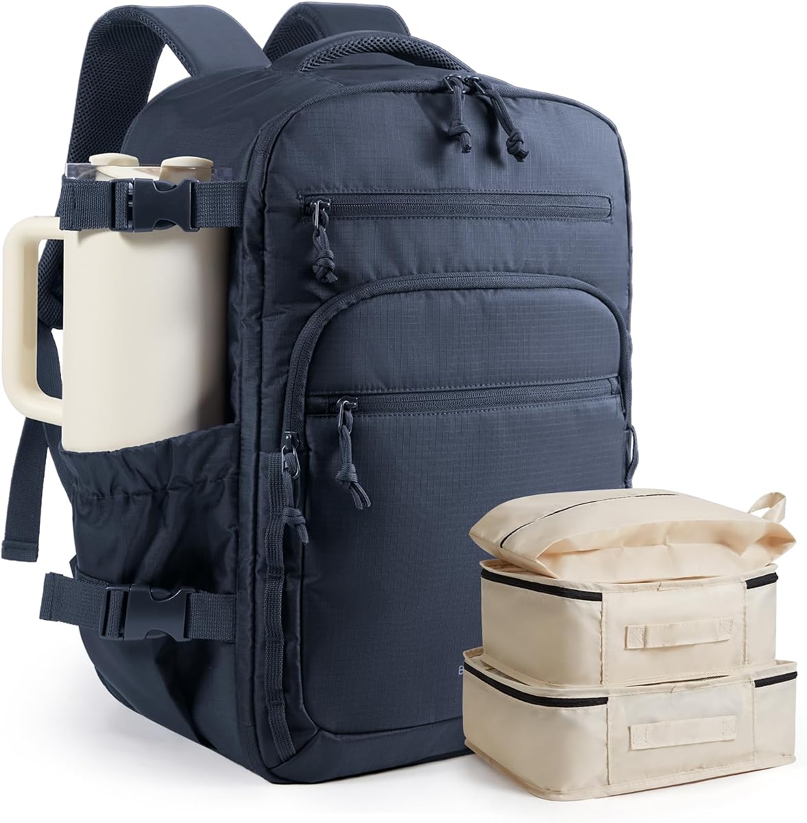 17.3 inch Laptop Travel Backpack for Women & Men - Navy Blue