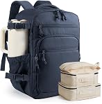 BAGSMART Travel Backpack for Women & Men 17.3 inch Laptop, Flight Approved Carry on Backpack with Shoe bag & 2 Packing Cubes