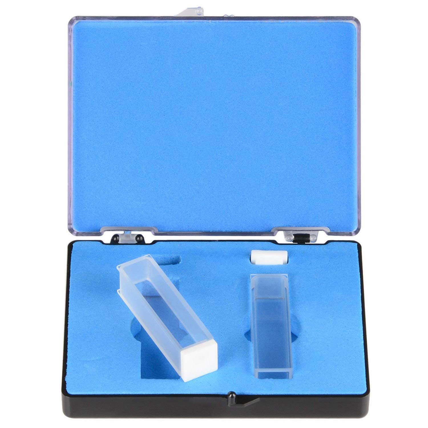 Cuvette al quarzo, cuvette spettrofotometriche lunghezza percorso 10 mm, altezza 45 mm, capacità 3,5 ML - 2 PCS