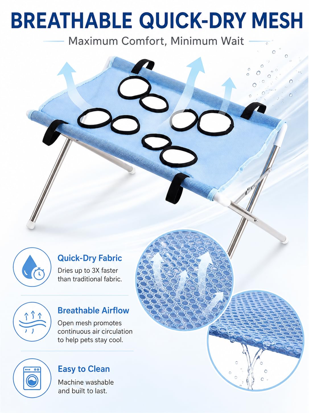Table Toilettage pour Chiens, avec Support De Cadre, pour Chien Et Chat, pour Coupe, Soin des Griffes (CafÉ)