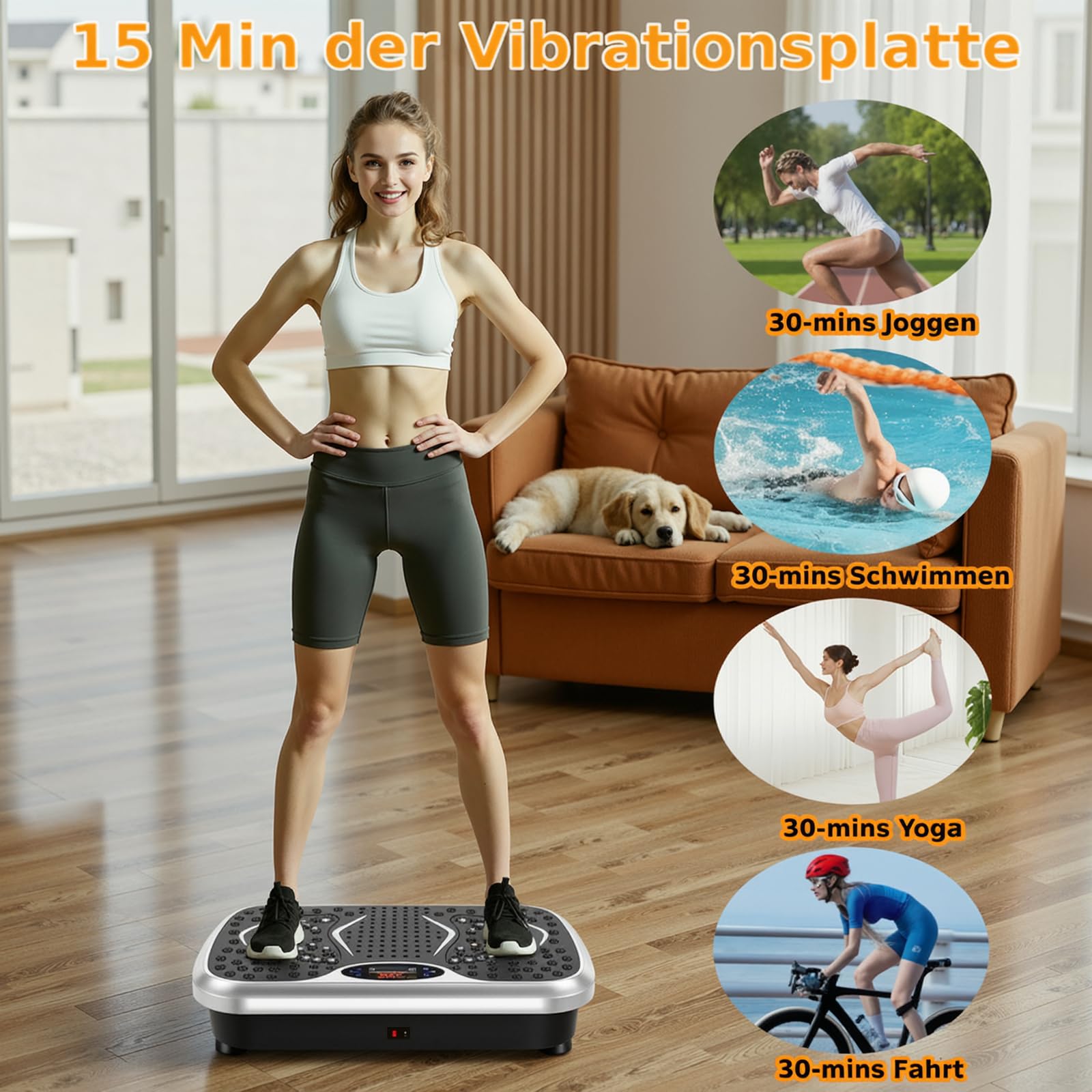 TLGREEN Plateau Vibrant à 99 Niveaux, 5 Programmes d'Entraînement, Moteur Silencieux, Antidérapant, Fitness Maison