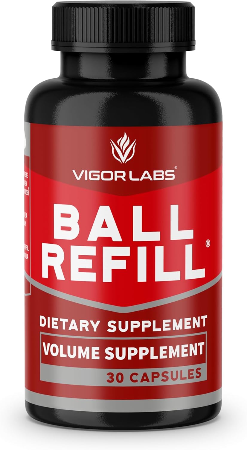 BALL REFILL by VIGOR LABS Semen Volumizer & Male Enhancement Supplement | Boost Sexual Drive & Libido | Improve Orgasms & Sexual Performance | Increase Semen Volume | 30 Capsules