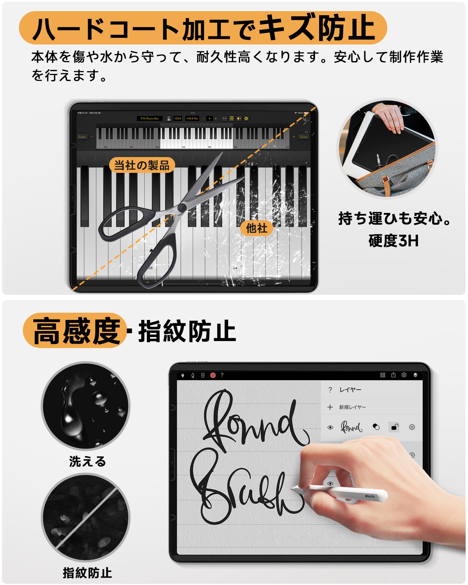 Amazon | 360度 マグネット式 覗き見防止フィルム iPad Air 10.9インチ 