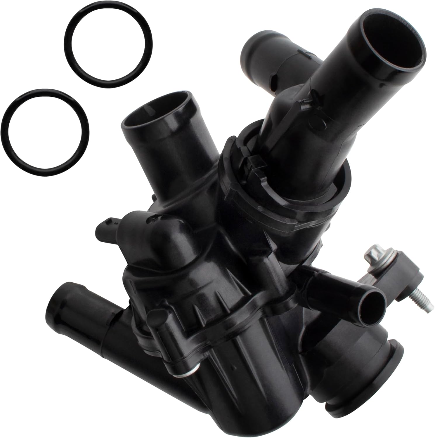 BOXI 902-5187 Engine Coolant Thermostat Housing Assembly Fits for Mercedes-Benz A200 A45 AMG B250 CLA200 CLA250 CLA45 AMG GLA200 GLA250 / 2702000415