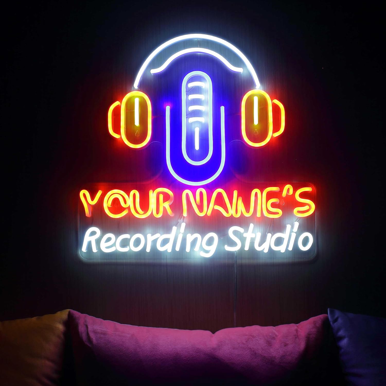 ADVPRO Recording Studio On Air Personalized Ultra-Bright LED Neon Sign - Multi-Color 5 - st16s55-fn-q0013-tm-m5