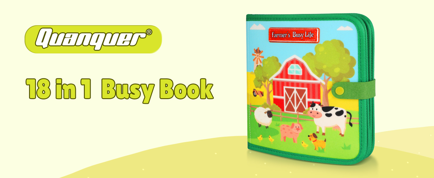 Ulikey Busy Board Montessori Jouet Enfant 1 An, Thèmes De La Ferme Planche D 'Activités 20