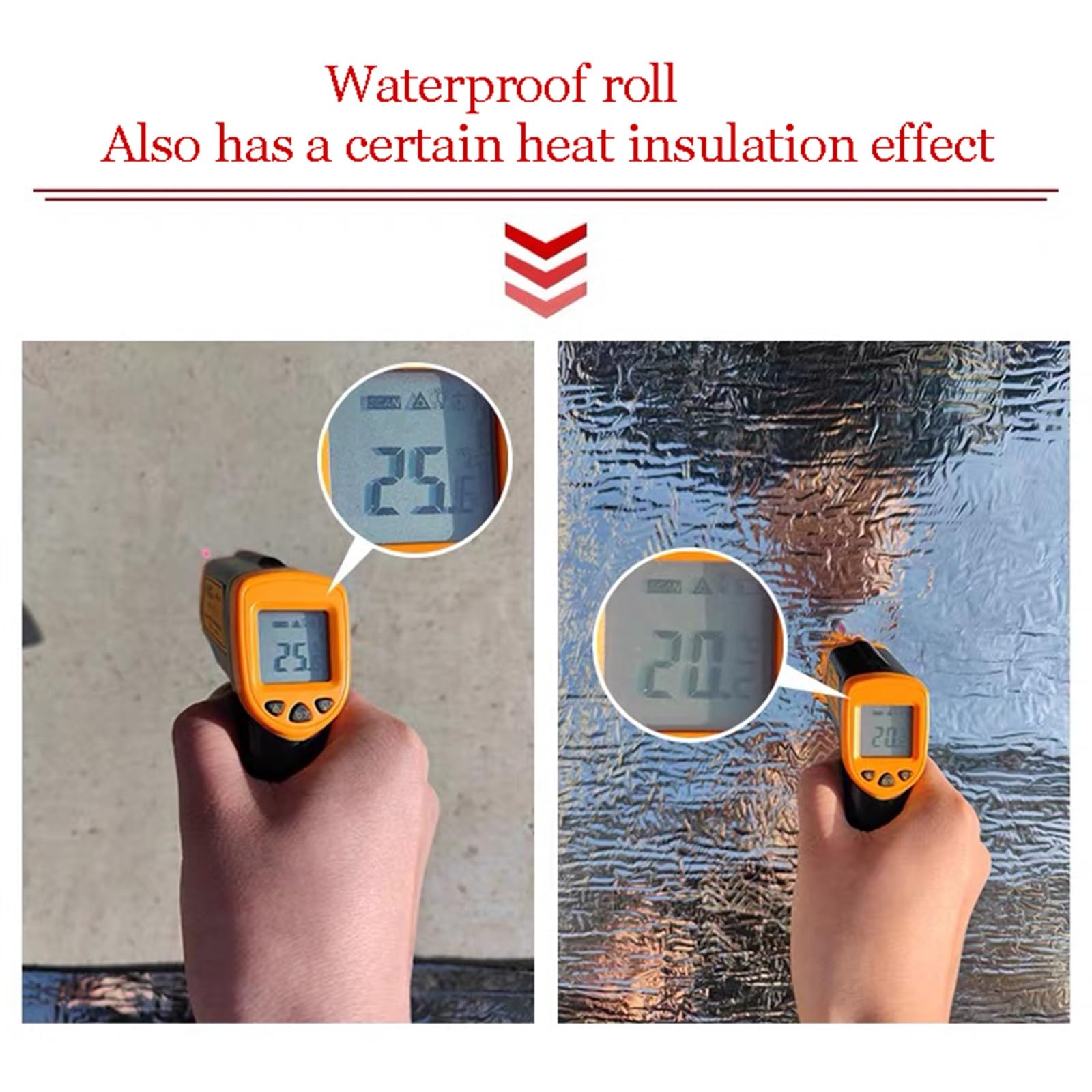 Rollo de contrapiso para techos con sellador autorreparable, protección impermeable para fugas y aplicaciones al aire libre