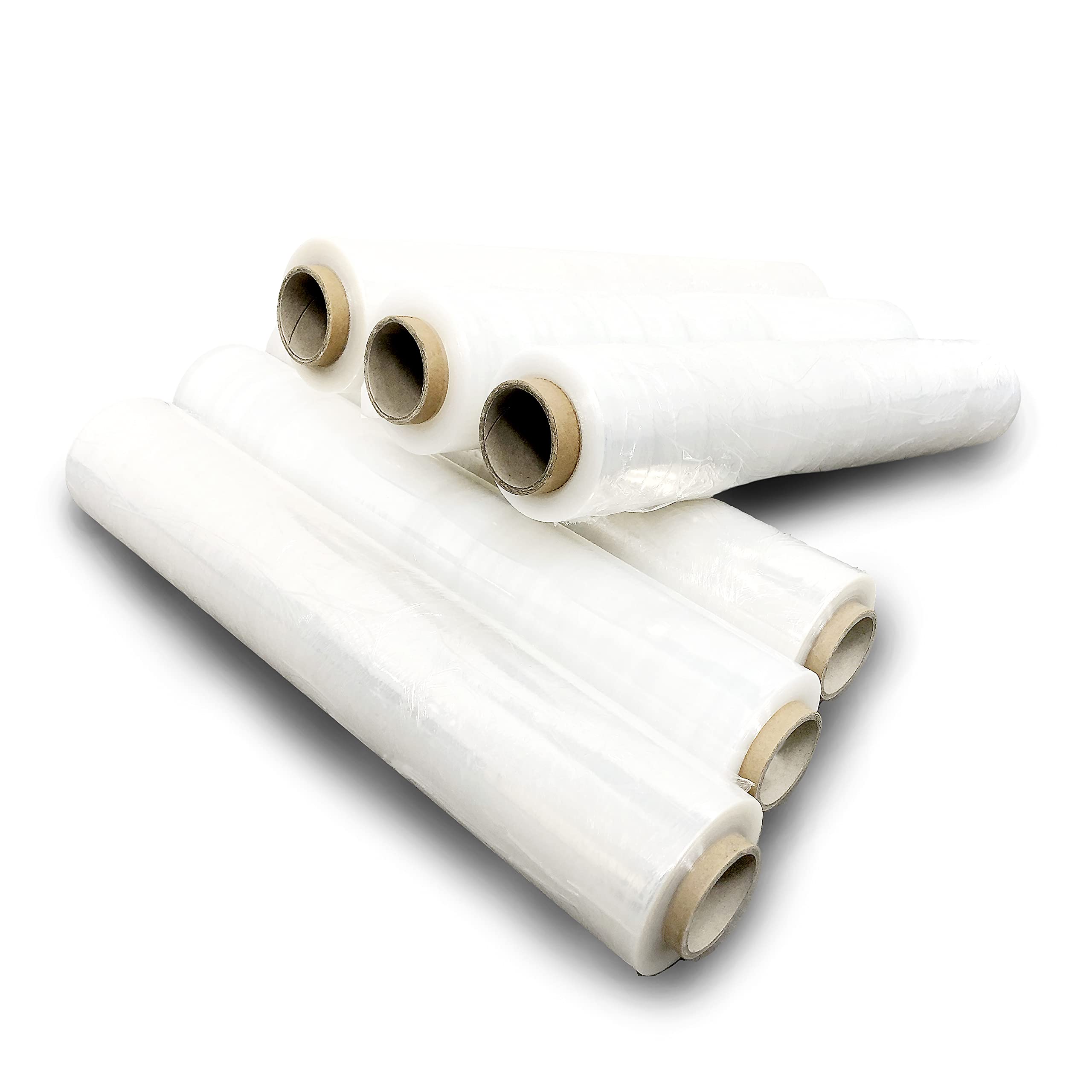 Pack de 6 Bobinas de Plástico Film Estirable Elástico LPED 23My Manual Industrial para Embalar Paletizar y Proteger Carga 50cm x 180 Metros | Color Transparente | Cada bobina: 2,2 kg
