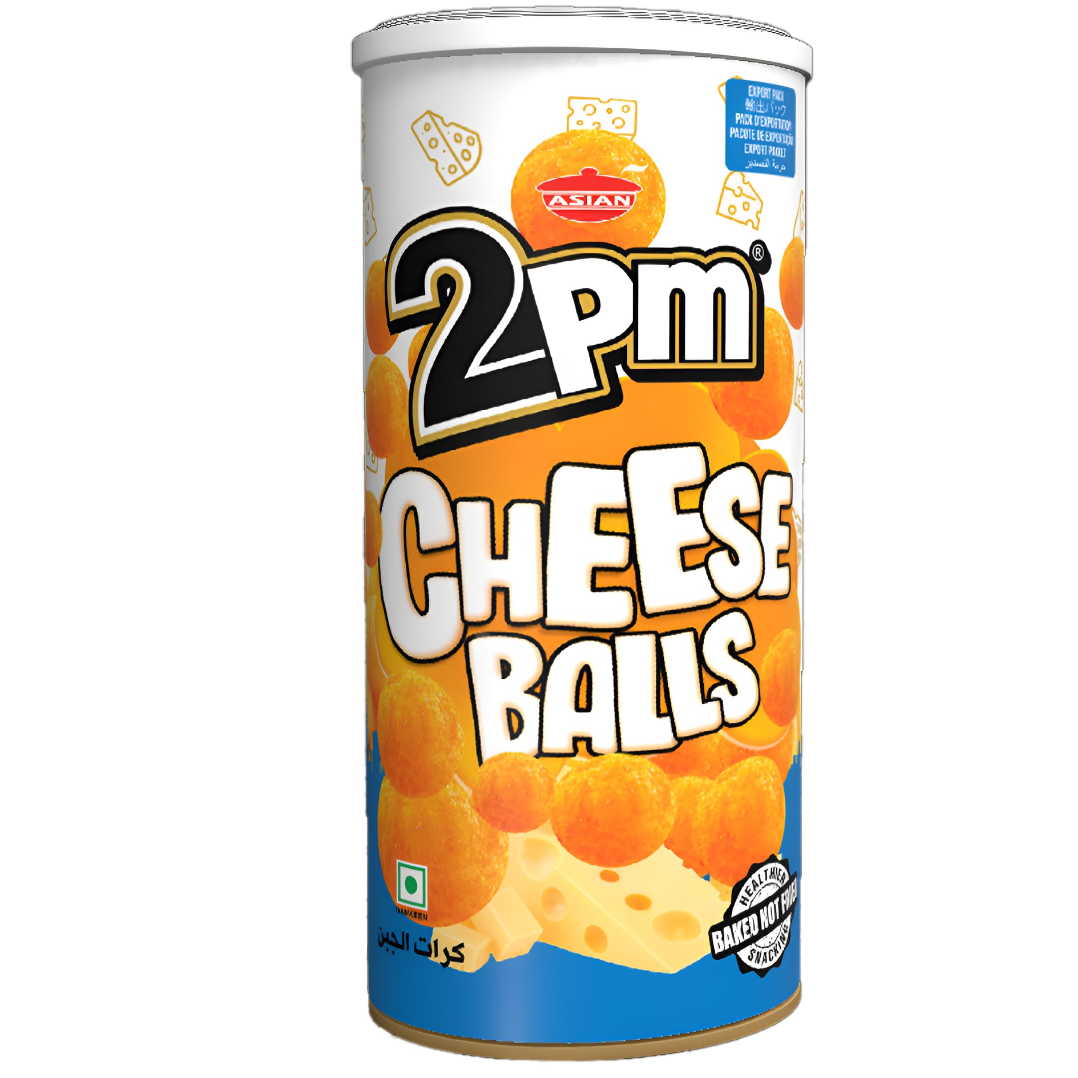 Cheese Ball Can - Cheesy & Baked Crispy Balls - Ready To Eat Snacks - Not Fried Veg Snacks Can - 125 Gm - Pack of 1