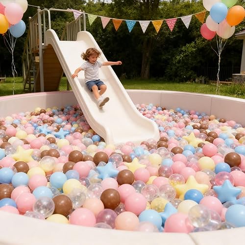 Miniatura 18 de GOGOSO Pelotas para niños pequeños, paquete de 50, 100, 200 bolas de plástico, sin ftalatos, sin BPA, no tóxicas, de 2.2 pulgadas, a prueba