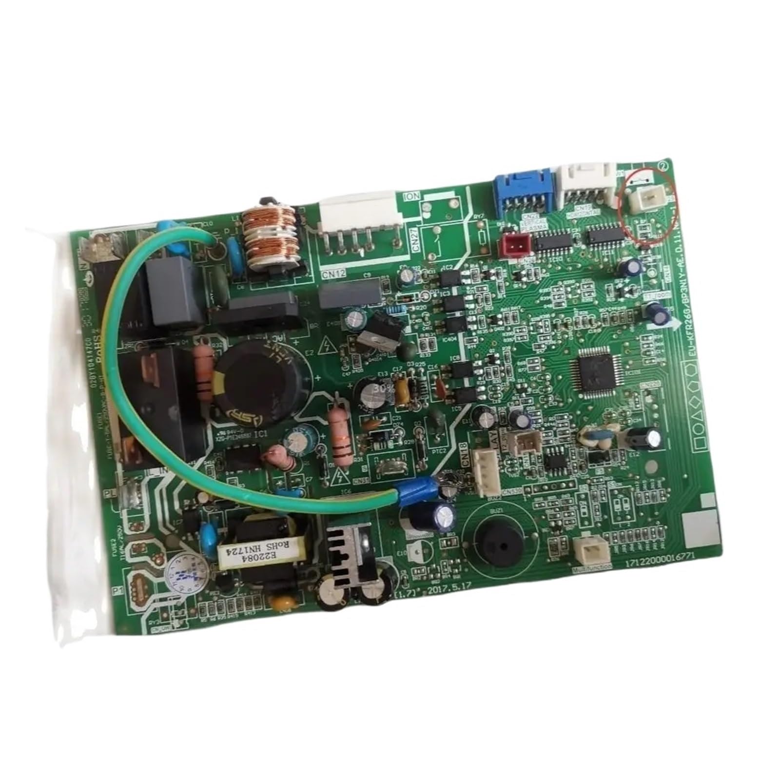 Pmnvbcytq C Board ，Compatible For Midea，Air Conditioner Indoor Unit Control Board Eu-Kfr26g/Bp3n1y-Ae.d.11.np1-1 Pcb 17122000016771(C Board)