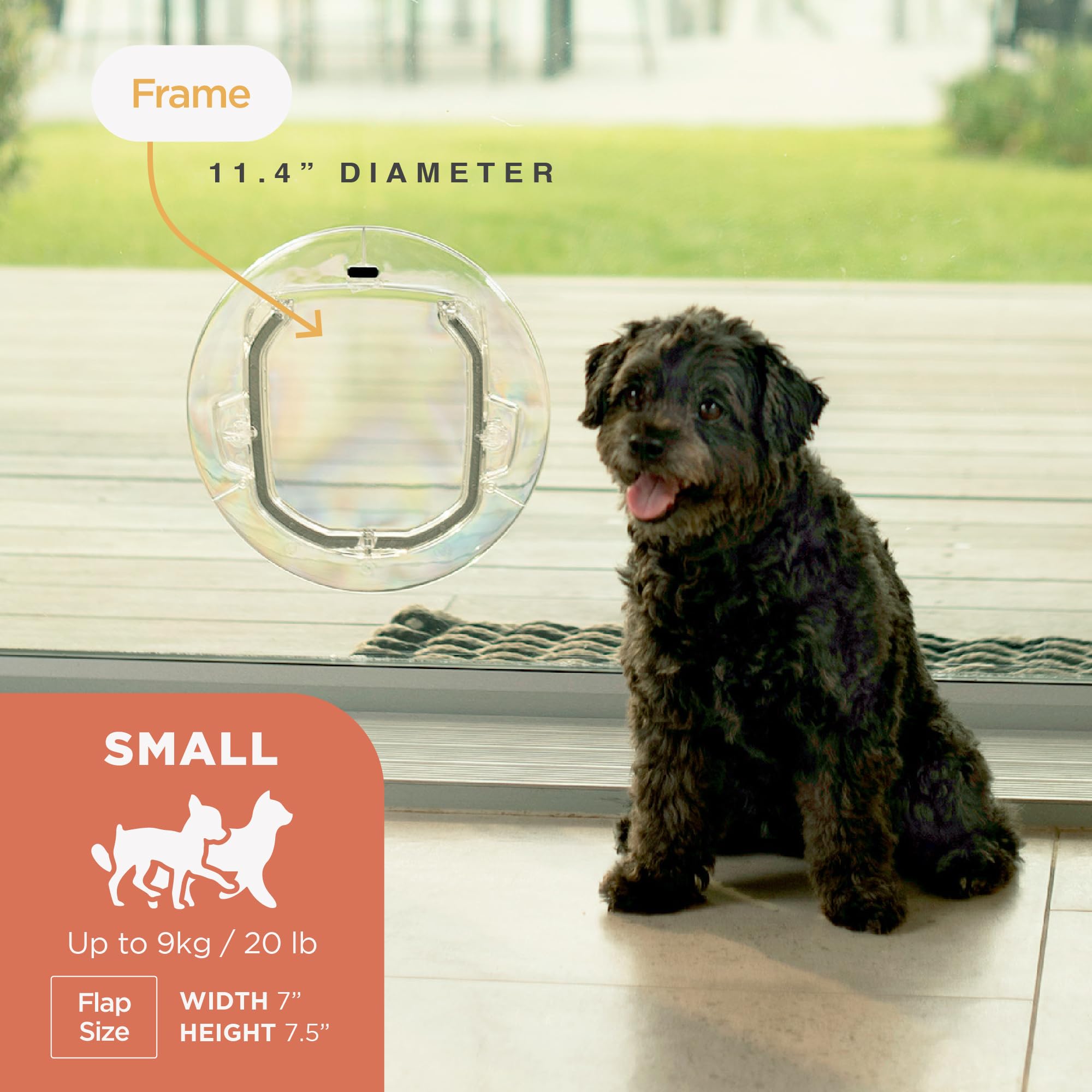 Amazon.com : Hakuna Pets Ultra Clear Pet, Cat and Dog Door with 4