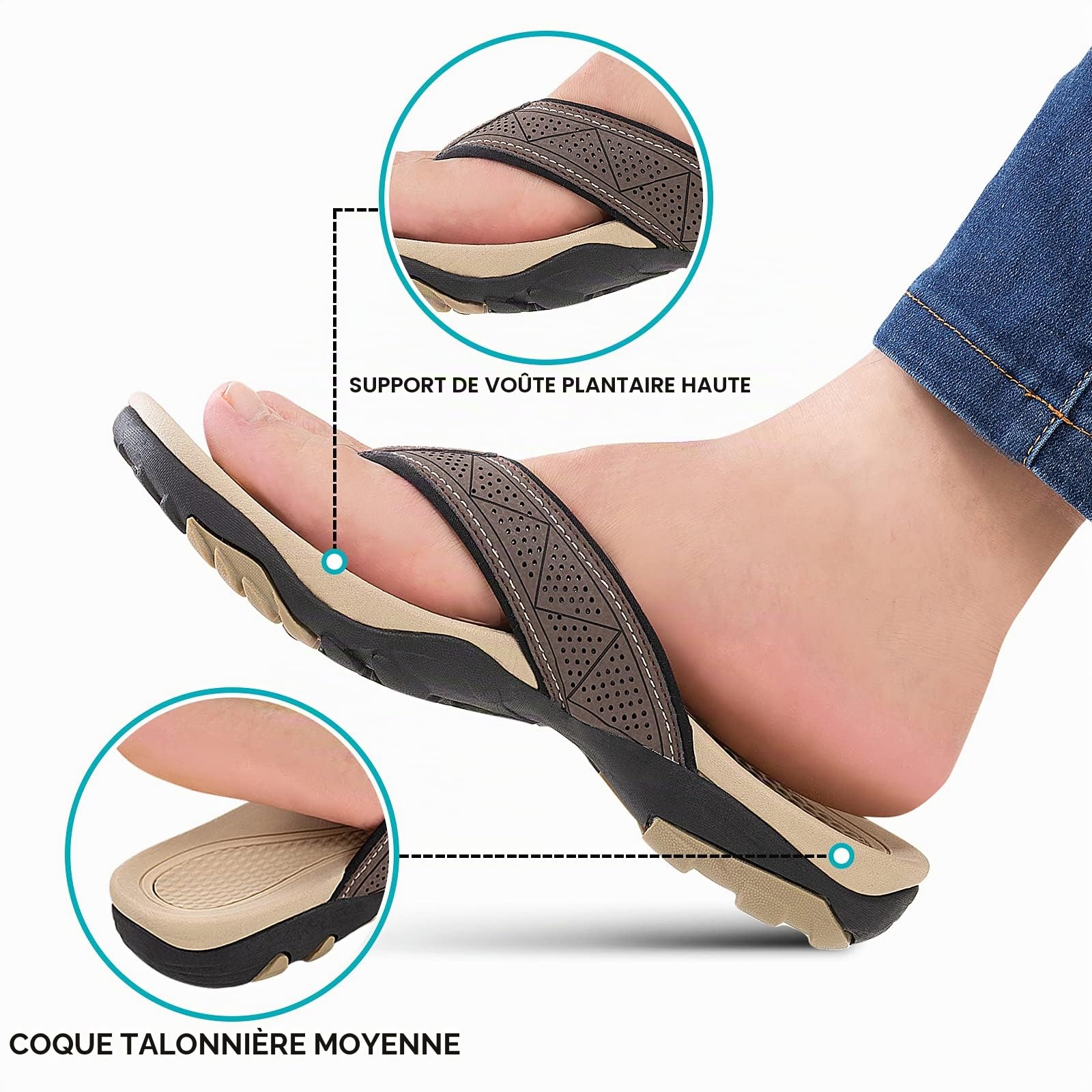 HAOLIRA Tongs Homme Été Antidérapante Chaussures de Plage Piscine Sandales Tong Shower Chaussons