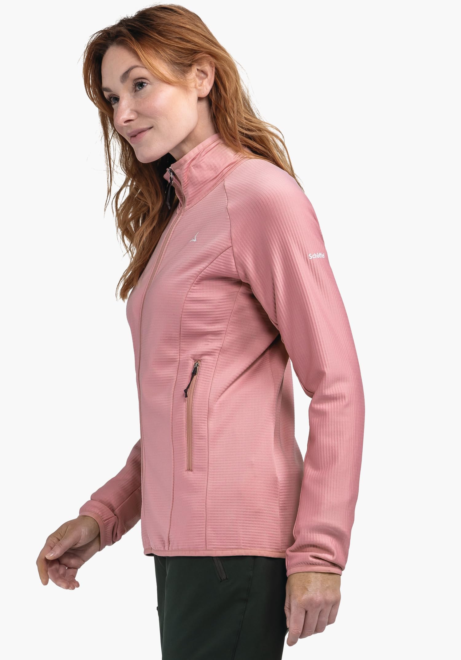 Schöffel Damen Fleece Jk Style Cascata WMS, Fleecejacke dünn & leicht mit Stehkragen, wärmende Outdoorjacke aus 2-Wege-Stretch mit 2 Außentaschen