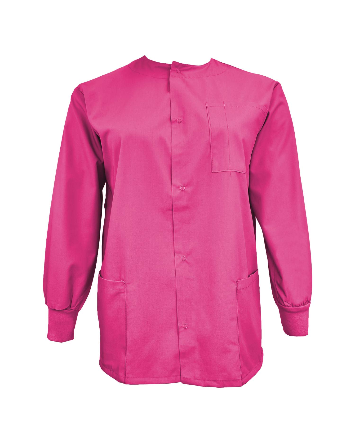 Natural Uniforms Women's Scrub Warm Up Jacket Pack of 12 Set (Small, Hot Pink)