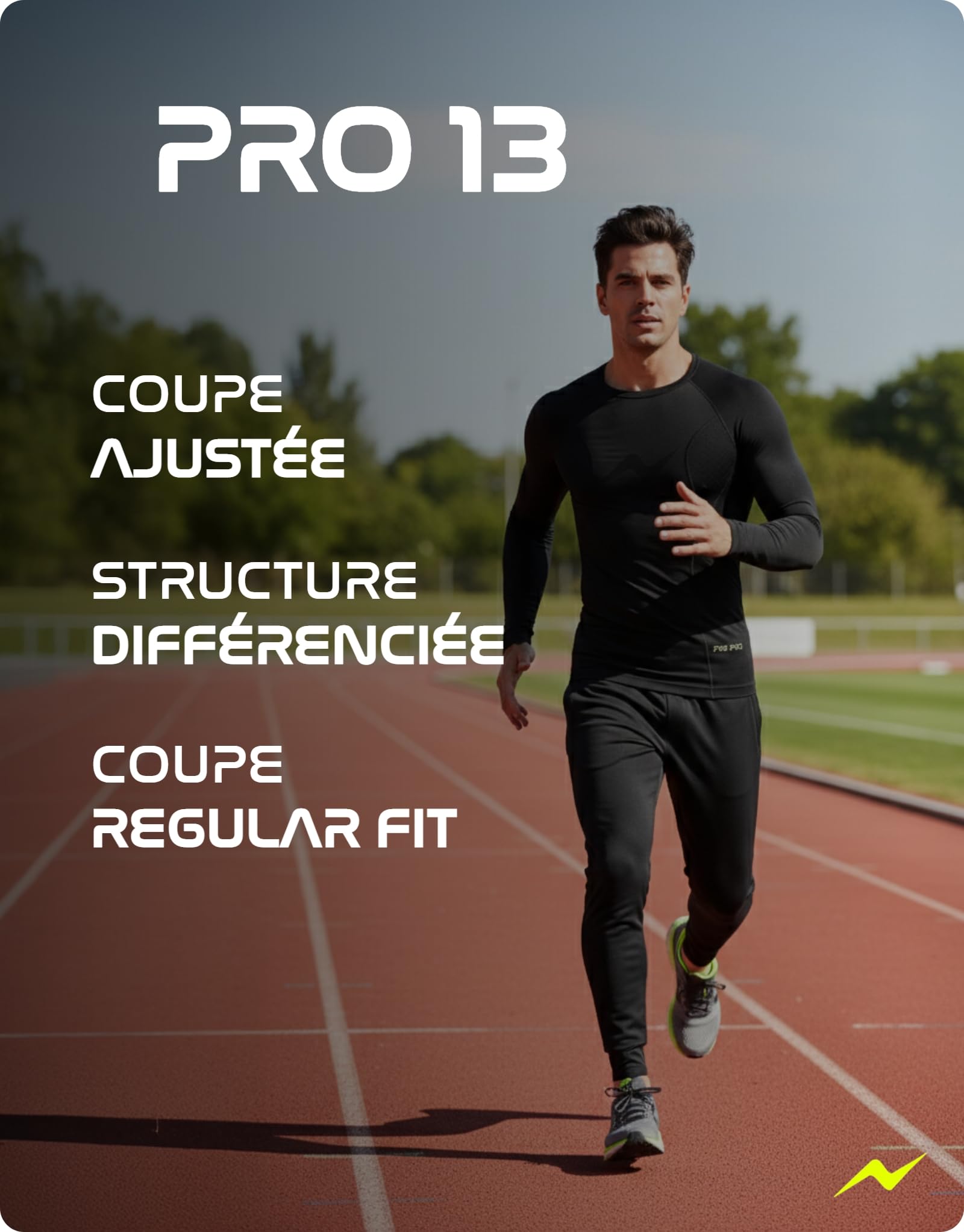 PRS Haut Thermique Homme Manche Longue - Vêtements Homme - Maillot Running Respirant - Haut Col Rond sans Coutures à Séchage Rapide (Noir, S/M)