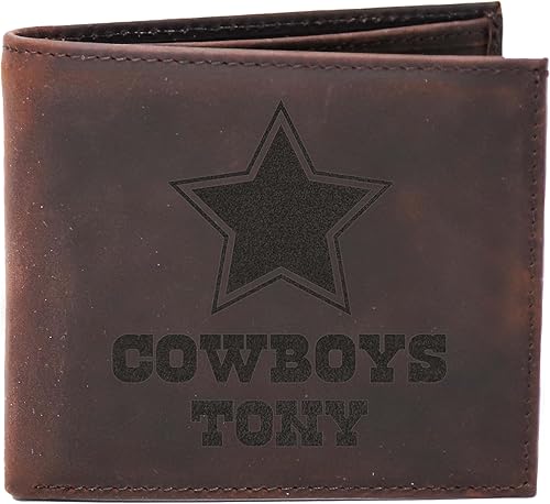 Miniatura 5 de Custom Cowboys Wallet for Men, Laser Engraved Bifold Man Wallet, Personalized Football Gift, Cowboy Leather Wallet with Name, Men Gifts for