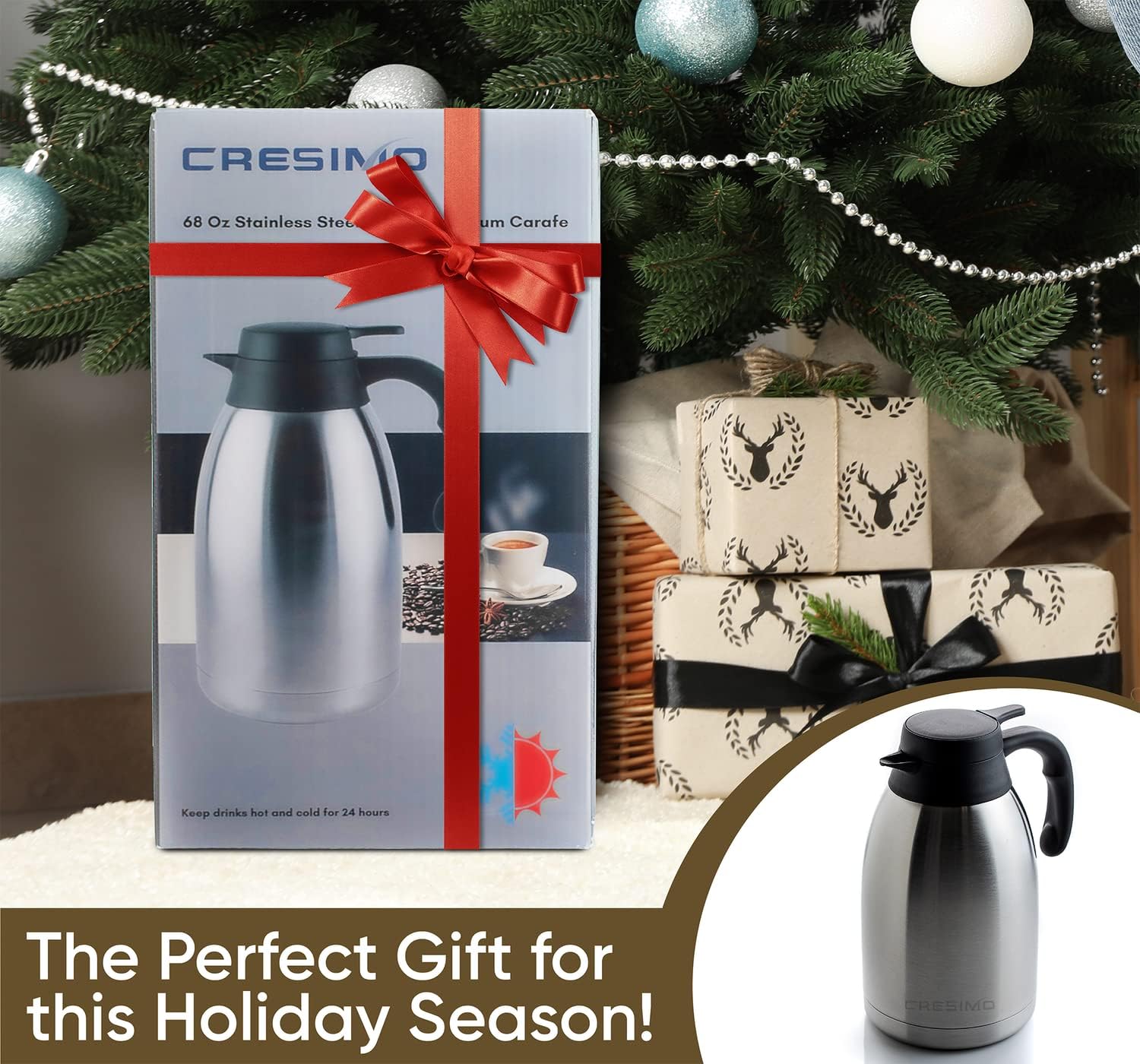 Buy 68 Oz Thermal Coffee Carafe Insulated Stainless Steel Double