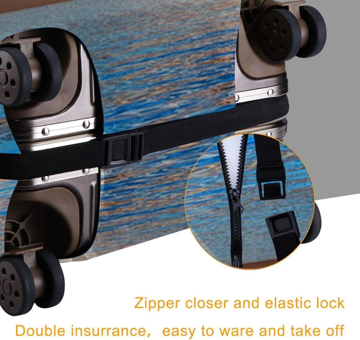 review Arasrsey Double-sided Printed Luggage Cover Sunset Beach Sea Thickened Elastic Travel Suitcase Protector Coconut Palm Tree Washable Baggage Gear Covers (XL, fit 29-32 Inch Luggage)