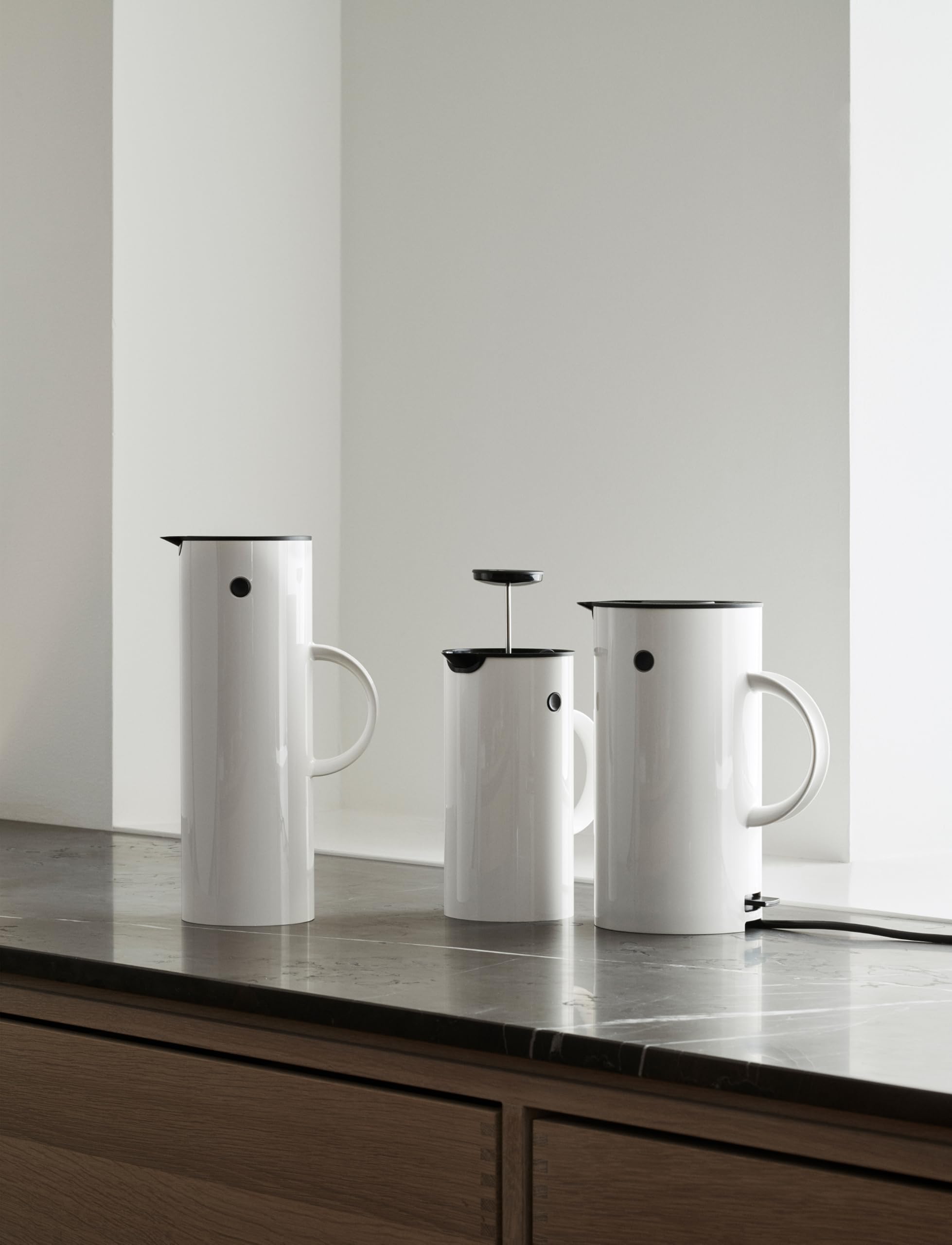 ステルトンバキュームジャグ(ホワイト1L)新品未使用品 バキュームジャグ（ステルトン／Stelton） フリーデザイン
