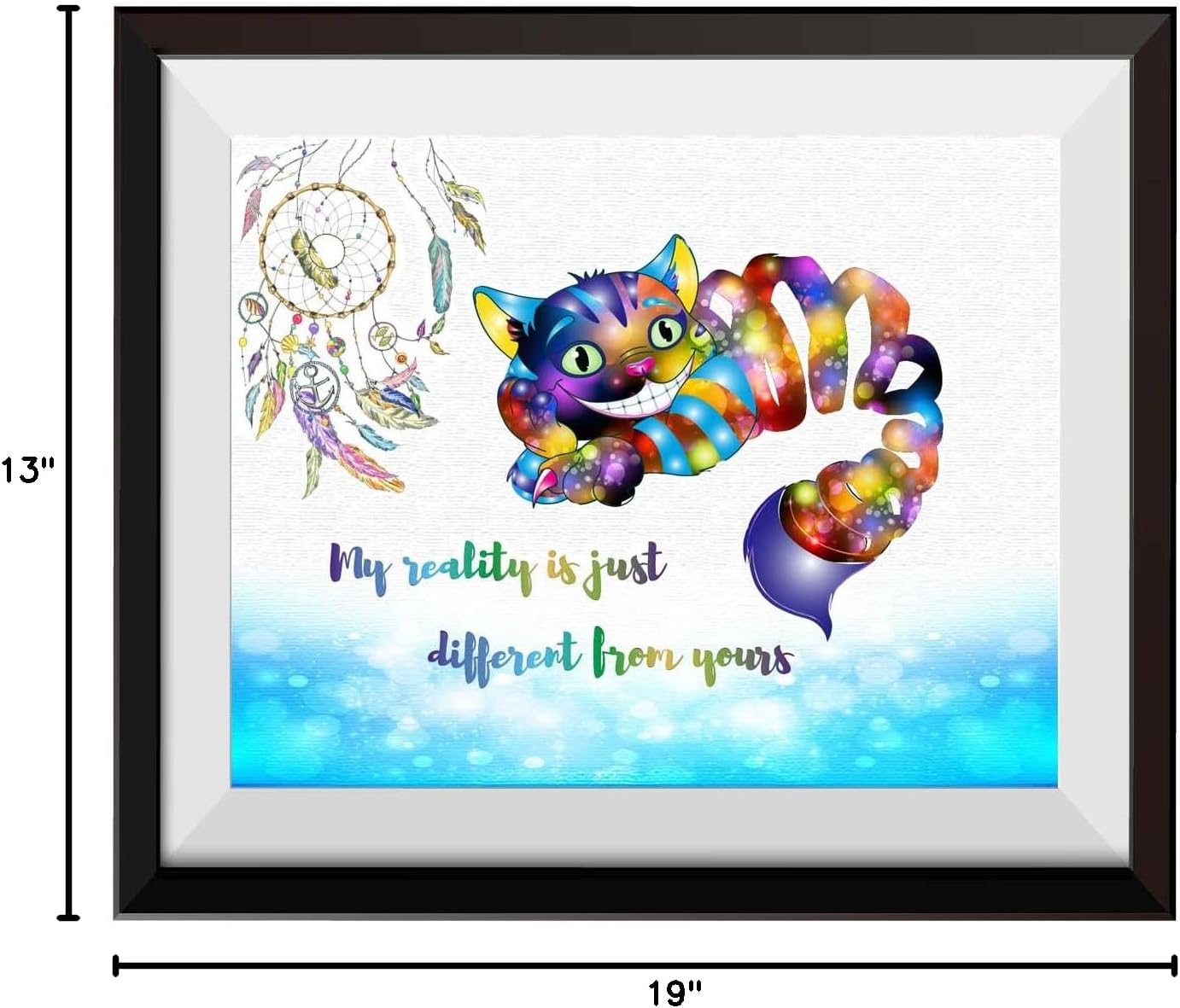 Uhomate Alice in Wonderland Cheshire Cat Alice Wonderland Home Canvas Prints Wall Art Inspirational Quotes Wall Decor Living Room Bedroom Bathroom Artwork C022 (13X19)