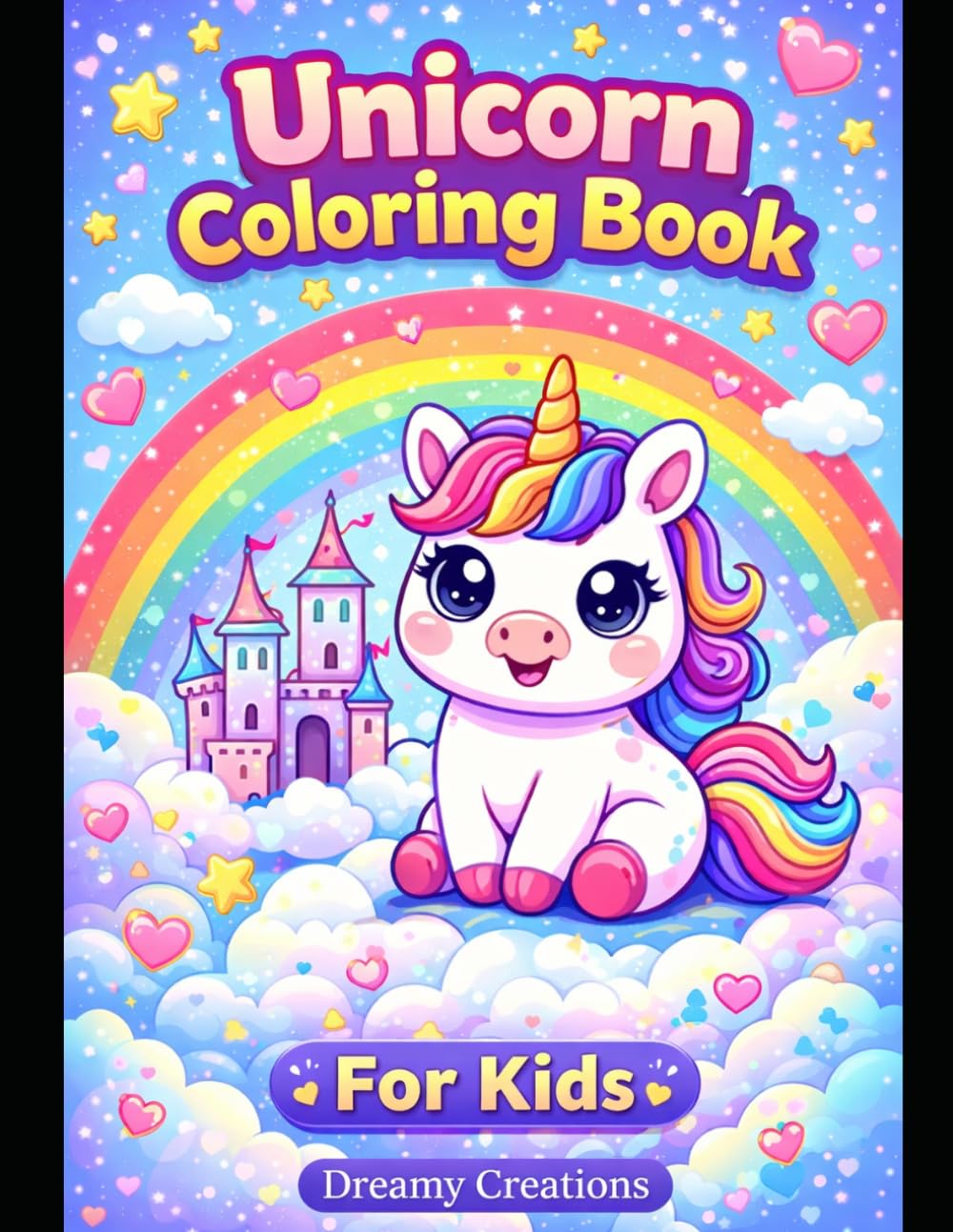 Unicorn Coloring Book for Kids : Cute Magical Unicorns with Castles, Princesses & Fun Fantasy Scenes: Easy & Adorable Unicorn Designs for Girls | ... & Fun Activity Book for Toddlers and Kids