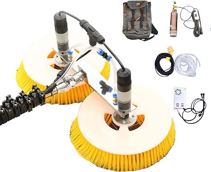 Solar Panel Cleaning Tool, Adjustable Water Fed Pole Cleaning Kit, Window Solar Panel Cleaning Kit, Water Fed Pole Kit, Solar Double-Head Automatic Cleaning Brush,8M