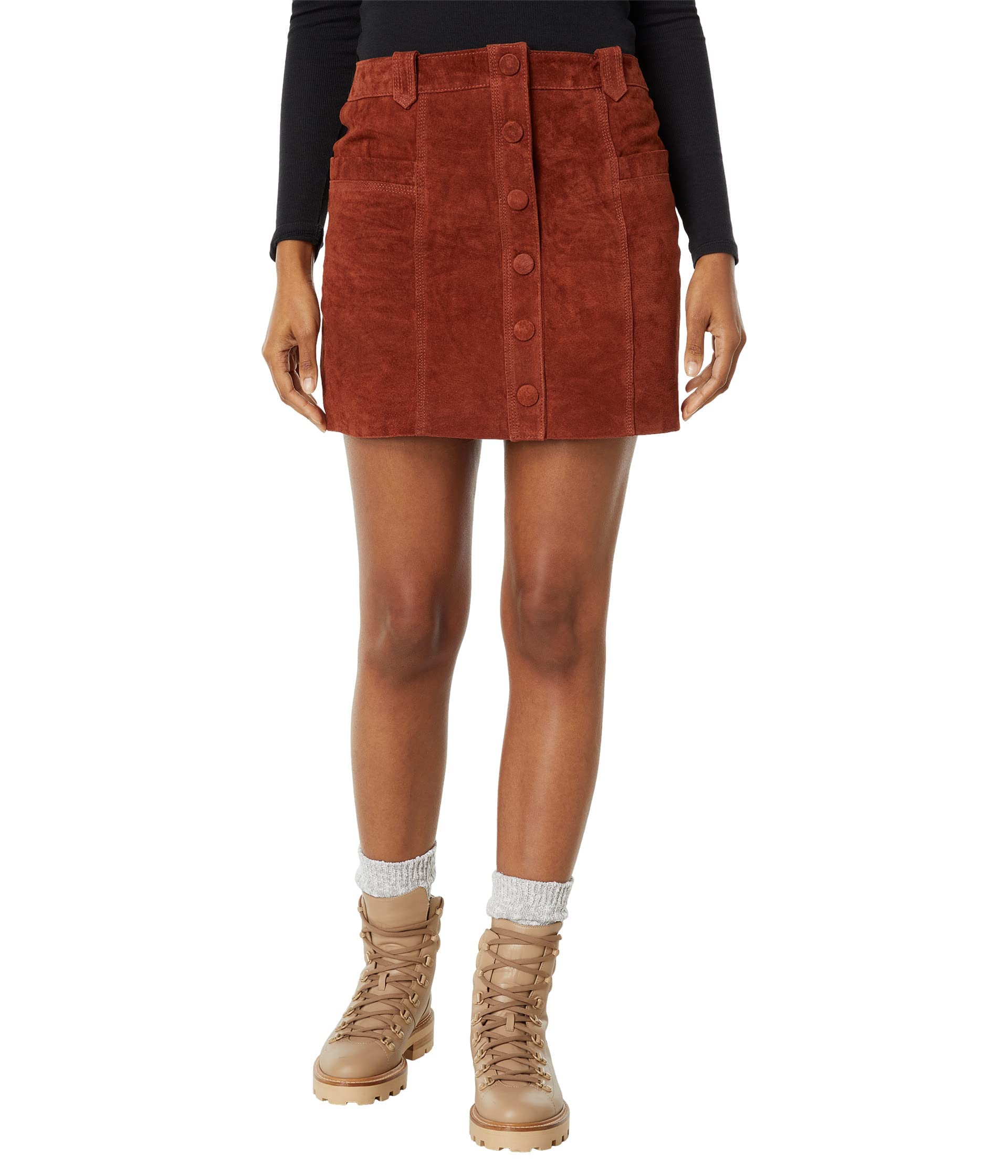 [BLANKNYC] Womens Button Front Skirt