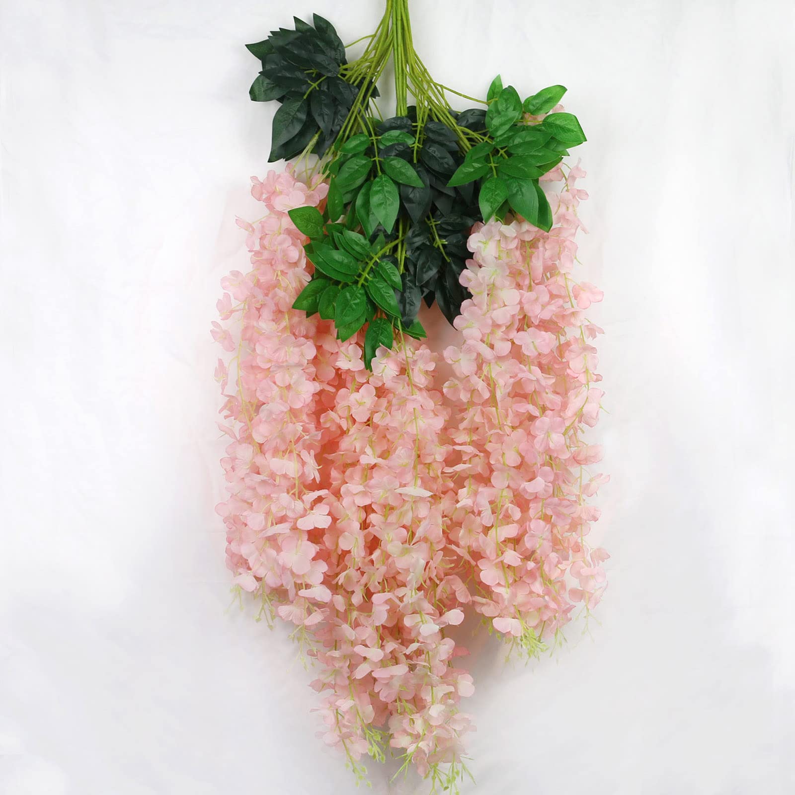 14 Pack 3.6 Feet/Piece Artificial Wisteria Flower Fake Silk Flowers ...